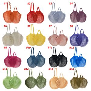 Wholesale Mini Cotton Mesh <b>Bag</b> Custom Mesh Tote <b>Bag</b> with Brand Label Reusable Farmers Market Cotton Shopping <b>Net</b> <b>Bag</b> - Product Image 2