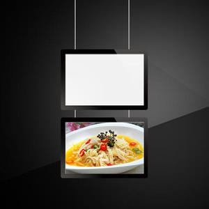 Cadre d'affichage rectangulaire double face <span class=keywords><strong>pour</strong></span> intérieur, support de panneau LED <span class=keywords><strong>pour</strong></span> affichage de bien immobilier, boîte lumineuse suspendue <span class=keywords><strong>pour</strong></span> <span class=keywords><strong>vitrine</strong></span> - Product Image 1