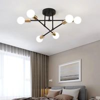 Zèle Éclairage Fer Salon Multi-tête Salle À Manger Lustre Designer Plafonniers Nordiques