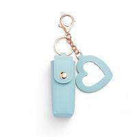 Porte-baume à lèvres en cuir PU de haute qualité, étui à rouge à lèvres avec miroir de maquillage, porte-clés pour femmes et filles, accessoires de sac