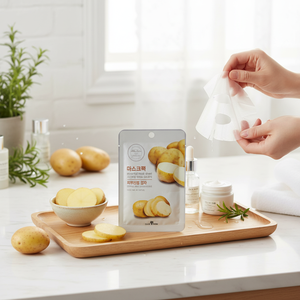 Mascarilla Facial Coreana Esencial con Extracto de Patata, Calmante, Hidratante, Iluminadora y Suavizante - Product Image 3