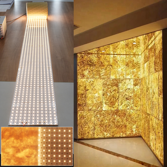 Ultra Slim Super Long 10M 10000mm LED Sheet Panel DC24V Ultra-thin LED Light Sheet for Marble Countertop Cabinet Backlighting