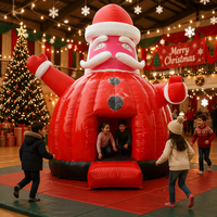 Maison gonflable de rebond de Noël personnalisée en usine Château du Père Noël grotte gonflable du Père Noël