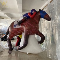 A03 A04 경마 클럽 게임 이벤트 광고 장식, 멋진 풍선 기수 그림을위한 거대한 풍선 경주 말