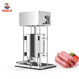 सॉसेज स्टफ़र मशीन वाणिज्यिक 10 एल स्वचालित सिरिंज इलेक्ट्रिक गर्म कुत्ते मांस भरने वाली मशीन