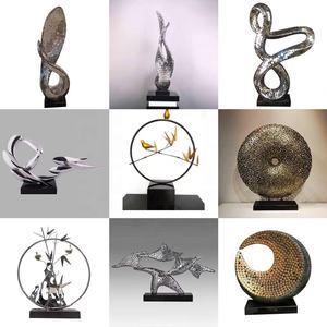 Sculpture abstraite en métal de poisson vert foncé artistique moderne d'usine personnalisée pour projet d'hôtel de résine de maison de <span class=keywords><strong>maquette</strong></span> décor à la maison - Product Image 4