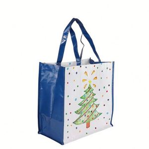 Christmas Gift <b>Bag</b> Customizable <b>Medium</b> <b>Size</b> Woven Shopping <b>Bag</b> with Eco-Friendly Letter Logo Printing for Promotion Packing - Product Image 1