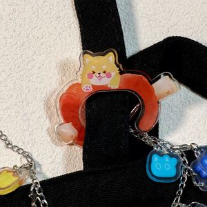 Llavero de acrílico con mosquetón y logo personalizado, bonito y colorido, con impresión UV, promocional, estilo anime japonés - Product Image 6