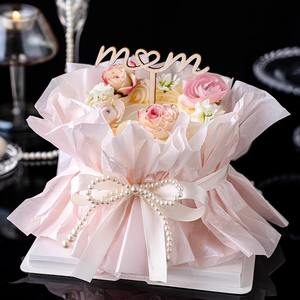 Ensemble de décoration de gâteau pour la Fête des Mères, carte décorative en bois exprimant la gratitude pour la Fête des Mères, artisanat en bois - Product Image 5