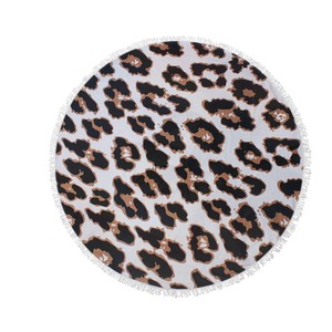 En Microfibre Sans Sable Animal Plage Violet Fantaisie Personnalisé Serviettes <span class=keywords><strong>de</strong></span> Plage Rondes Personnalisées - Product Image 5