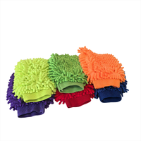 Vente Flash Gant de Lavage en Microfibre 25*17cm 60g 82g 100g Gant de Lavage Auto en Microfibre Chenille Vert Bleu Violet