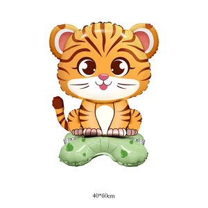 Globos de Aluminio con Forma de Animales de Dibujos Animados en 3D: Dinosaurio, Panda, Conejo, Mono, para Decoración de Fiestas de Cumpleaños, Baby Shower, Safari en la Selva, Zoológico - Product Image 5