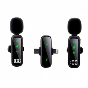 Mini Clip Micro Không Dây Với Kỹ Thuật Số Hiển Thị Mới Tk Youtube <span class=keywords><strong>Vlogging</strong></span> Âm Thanh Video Ghi Âm Streaming Loại C Kết Nối - Product Image 2