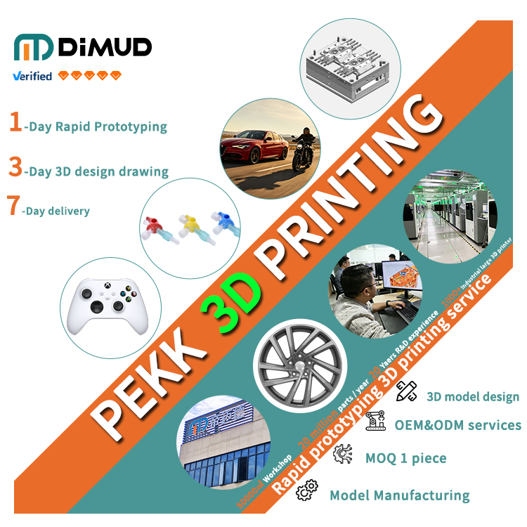 Industrial Aircraft Interior Part PEKK Printed Parts Chemical Resistant FDM 3D printing Service