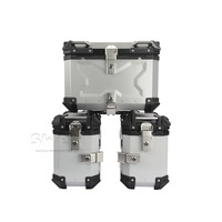 Accessoires Gratuits Universels 18L/25L/35L Sacoches Latérales de Moto en Alliage d'Aluminium Épaisses Étanches Résistantes aux Chocs Amovibles
