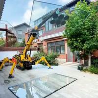 Grue araignée portable télécommandée à faible pression au sol de 3 tonnes (3000 kg) pour la levée de climatiseurs sur toiture et l'installation de refroidisseurs CVC