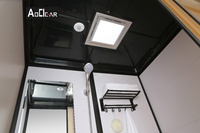 Unité de salle de bain modulaire préfabriquée en verre opaque, salle de bain portable tout-en-un pour hôtel
