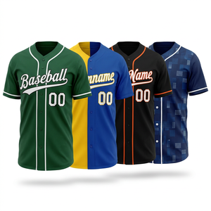 Nouvelle Collection 2025 – Uniforme de Baseball Homme à Manches Courtes Imprimé Numérique 3D, Style Euro-Américain, Vente Flash Estivale Transfrontalière - Product Image 1