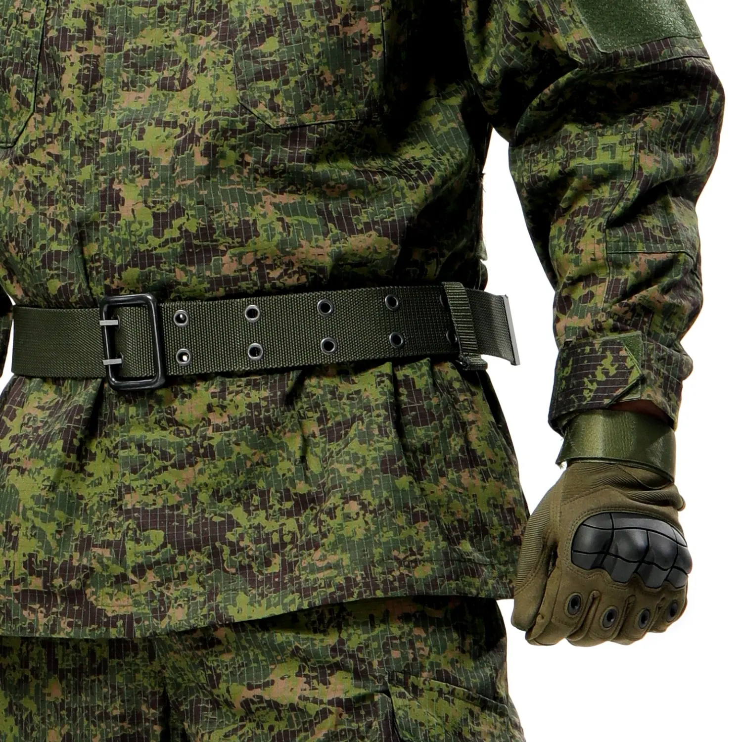 Olijfgroene Nylon Dubbele Naald Trainingsgordels Combat Uniform Verstelbare Tactische Riem