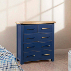 Table de toilette moderne de luxe rose en bois de pin massif et fer, 5 tiroirs, avec miroir et éclairage – Offre spéciale - Product Image 3