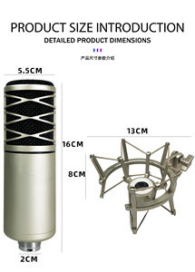 Microphone à Condensateur Professionnel GAM-AT808 avec Alimentation Fantôme 48V <span class=keywords><strong>pour</strong></span> Karaoké, Enregistrement en Direct, Téléphone Portable et Ordinateur - Product Image 5