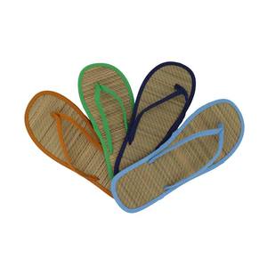 Düz Rattan terlik kadın ve erkek slaytlar terlik yaz saman örgülü sandalet terlik kapalı açık - Product Image 3