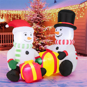 DB 5 pies muñeco de nieve Navidad inflable al aire libre vacaciones patio decoraciones con Cajas de Regalo personalizables - Product Image 2