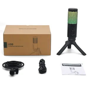 Zimhome ZTD12 OEM RGB Gamer Microfono Condensadores Profesional Para Celular PC PS4 PS5 Da Studio