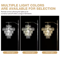 Support de fleurs de table en cristal LED, style européen, luxe doré, pour mariage, fête, salle de banquet, décoration de la maison