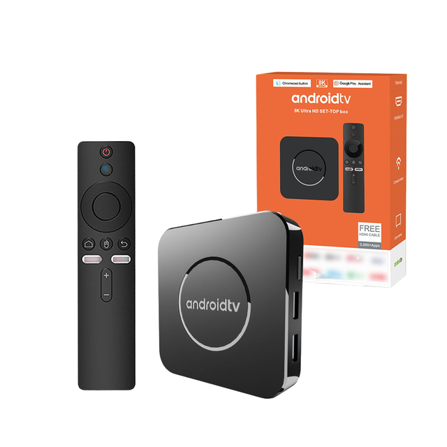 Android Tv Box Quad Core Tv Box with Voice Remote Control Support 8k Wifi 6 Android 13 Set Top Box Androidtv Smart Tv Box