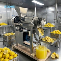 Industriële commerciële schroefpers voor fruit, groenten, citroenen, gember, citrusvruchten en sinaasappelsap.