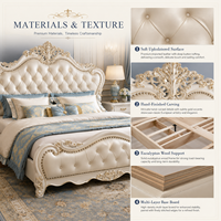 Lit Moderne de Luxe Blanc, Tailles au Choix, avec Coffre de Rangement et Cadre en Bois pour Chambre Parentale