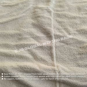Paños de Limpieza de Algodón 100% de Calidad Superior, con Mayor Absorción, para Limpieza Industrial Pesada - Product Image 4