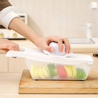 Wxl007 Groenten Snijmachines Shredders Multi-Slicer Dunschiller Wortelfruit 6 In 1 Gadgets Snijgereedschap Groentesnijder Rasp