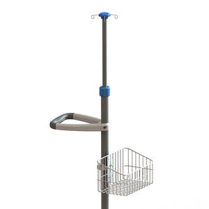 Chariot d'infusion réglable en acier inoxydable, 5 étoiles, pour usage médical, en alliage d'aluminium, avec panier - Product Image 3