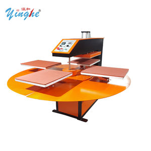 Yinghe เครื่องถ่ายเทความร้อน YH-40 * 40ซม. เครื่องรีดร้อนแรงดันสูงสำหรับเสื้อผ้า4สถานีโต๊ะ - Product Image 3