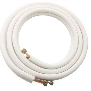 Tuyaux en <span class=keywords><strong>cuivre</strong></span>-aluminium pour <span class=keywords><strong>climatisation</strong></span>, coton <span class=keywords><strong>isolant</strong></span> thermique gaufré blanc, modèles complets, sûrs et durables. - Product Image 2