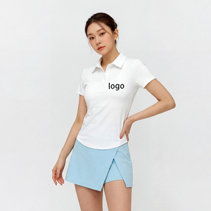 Ensemble polo et jupe de tennis pour femme 2026, manches courtes, séchage rapide, tenue de sport 2 pièces pour le golf - Product Image 2