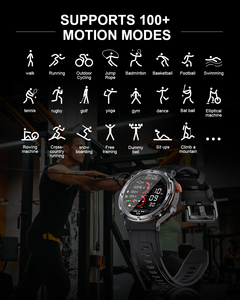 Montre intelligente étanche IP68 1.39 pouces 8763EWE <span class=keywords><strong>connexion</strong></span> à une clé 100 Plus Modes sportifs Montre intelligente extérieure - Product Image 6