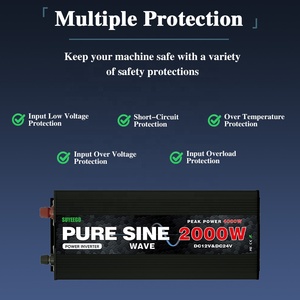 Suyeego SYGG-DIV <span class=keywords><strong>2kw</strong></span> 12V/24V 220V 2000W Điện RV xe dễ dàng để tải điều hòa không khí điều khiển từ xa tinh khiết Sine Wave biến tần - Product Image 6