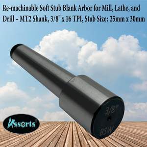 ASSORTS MT2 Shank 3/8\" X 16 TPI, tige à fraiser réutilisable, tige à fraiser souple, tige à fraiser pour tour, tige à fraiser pour perceuse, outils de formage et de coupe de 25 mm, B07MDKRQ3R - Product Image 6