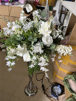 Spr Tafelloper Guirlande Bruiloft Arrangement Decoratie Bal Middelpunt Rij Bloemen Rose Kunstbloem Centerpieces