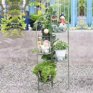 モダンな錬鉄製6層フラワーラック、折りたたみ式多層、庭植え用の創造的な鉢植えラックを使用 - Product Image 3