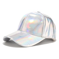 Nouvelle casquette de baseball à 6 panneaux en cuir PU avec motif warp et satiné, unisexe, pour adulte, mode estivale, fermeture à scratch