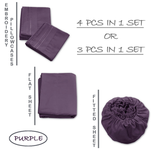 Juego de Ropa de Cama de Microfibra Super King al por Mayor, Juego de Sábanas de 4 Piezas con Relleno de Poliéster y Patrón Sólido - Product Image 6