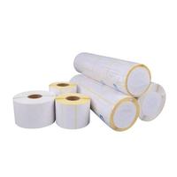 Etiquetas Adhesivas en Rollo para Impresora de Inyección de Tinta, Etiquetas de Embalaje de Polipropileno Brillante con Código de Barras para Epson TM-C3500, para Chocolate, Alimentos para Mascotas, Pan