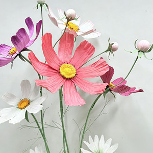 Rama Individual de Margarita Artificial <span class=keywords><strong>Cosmos</strong></span>, Tamaño y Colores Personalizados, Flor de Papel de Lujo para Eventos y Celebraciones Premium - Product Image 1