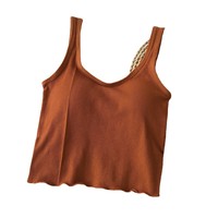 Top Corto Deportivo para Mujer, Estilo Vintage, Transpirable, Ecológico, Sin Costuras, Colorido, con Patrón Sólido, Novedad 2026