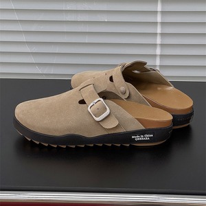 Baotou Outer Wear Soft-Tread Anti-Slip Half-Boot Thick Bottom One-Piece Flat Bottom Shoes Couple <b>Sandals</b> - Product Image 2