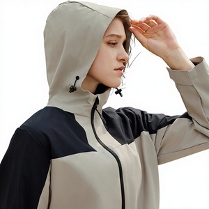 Autumn Outdoor Sports Windbreaker Unisex Loose Bomber Jacket Workwear Custom Logo Thin Hooded Polyester